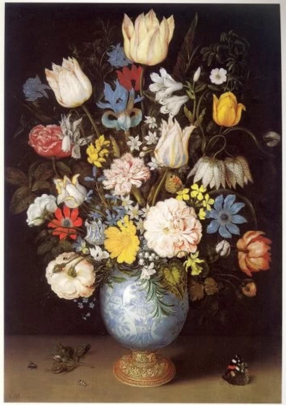 Il Vecchio - Fiori in un vaso di porcellana con base dorata, Museum (instelling) Kunsthistorisches Museum